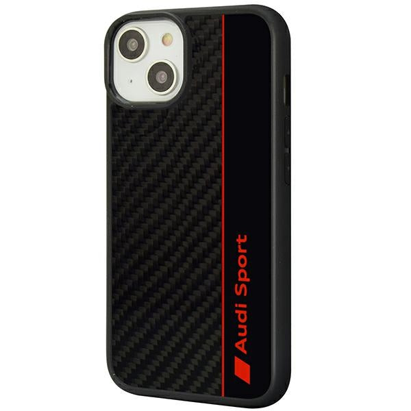 Audi Carbon Fiber Stripe iPhone 14 6.1" black/black hardcase AUS-TPUPCIP14-R8/D1-BK