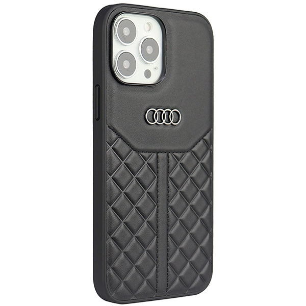 Audi Genuine Leather iPhone 13 Pro Max 6.7" black/black hardcase AU-TPUPPCIP13PM-Q8/D1-BK