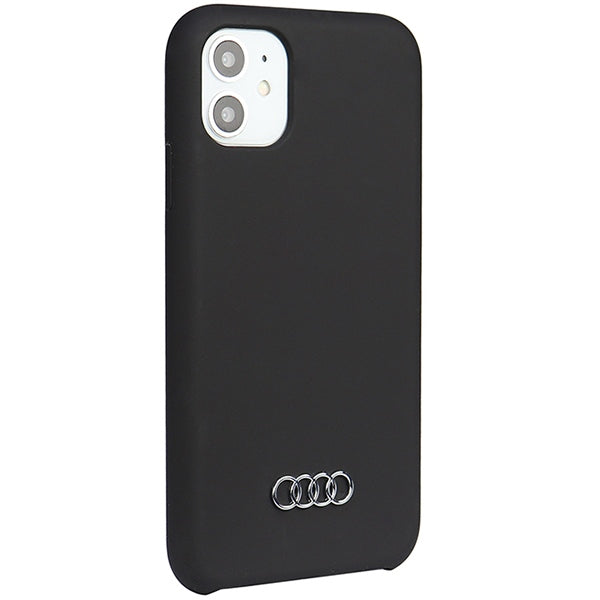Audi Silicone Case iPhone 11 / Xr 6.1" black/black hardcase AU-LSRIP11-Q3/D1-BK