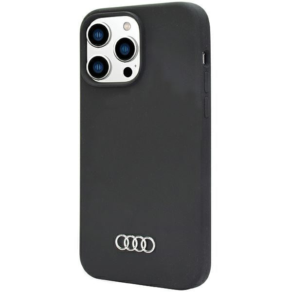 Audi Silicone Case iPhone 14 Pro Max 6.7" black/black hardcase AU-LSRIP14PM-Q3/D1-BK