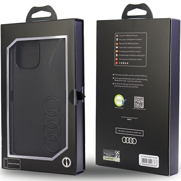 Audi Synthetic Leather iPhone 13 Pro Max 6.7" black/black hardcase AU-TPUPPCIP13PM-TT/D1-BK