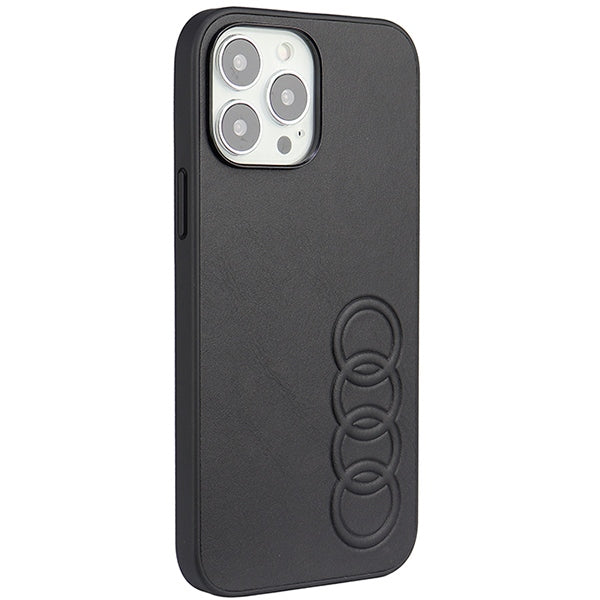 Audi Synthetic Leather iPhone 13 Pro Max 6.7" black/black hardcase AU-TPUPPCIP13PM-TT/D1-BK