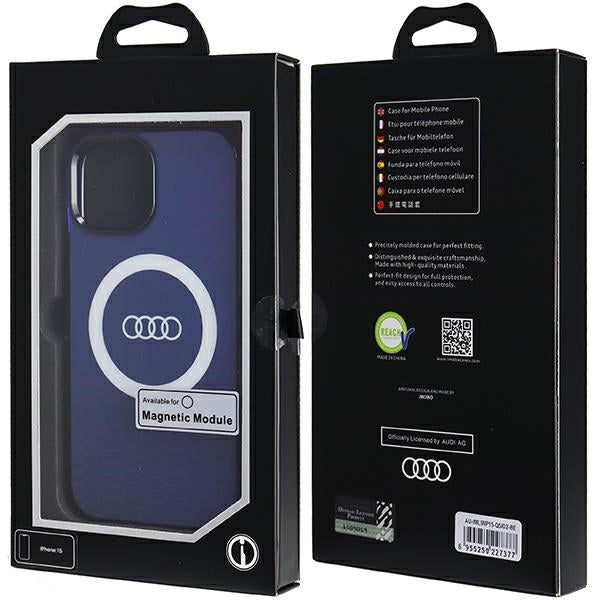 Audi IML Big Logo MagSafe case for iPhone 15 / 14 / 13 - blue