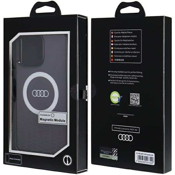 Audi IML Big Logo MagSafe case for iPhone 15 Pro Max - black