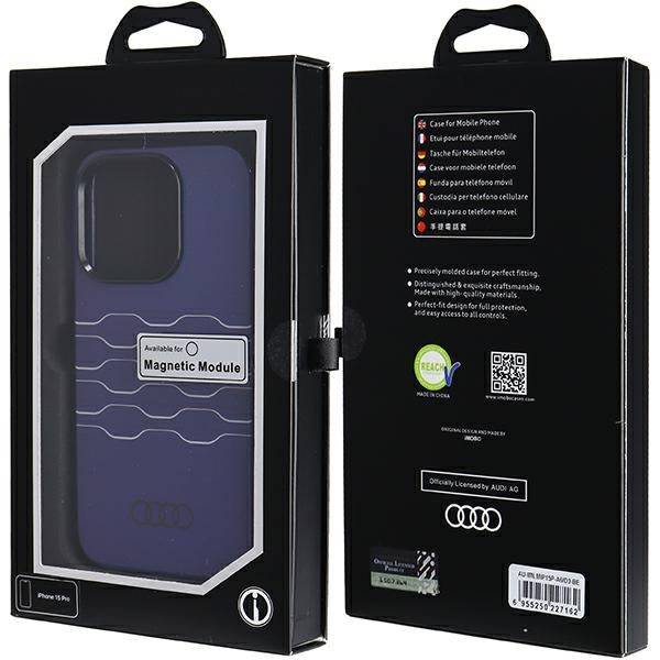 Audi IML MagSafe case for iPhone 15 Pro - blue