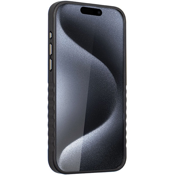 Audi Genuine Leather case with MagSafe for iPhone 15 Pro - black and red