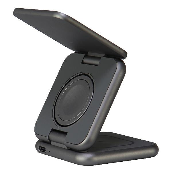 Audi Big Logo foldable inductive charger 3in1 0 - gray