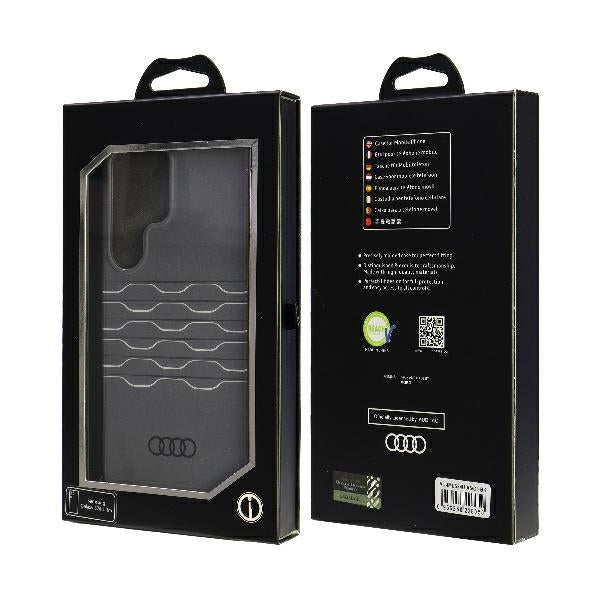 Audi IML Geometric Pattern Case S24 Ultra S928 black/black hardcase AU-IMLS24U-A6/D3-BK