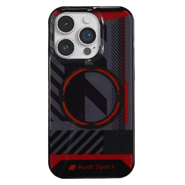 Audi IML Sport MagSafe Case iPhone 14 Pro 6.1" black/black hardcase AU-IMLMIP14P-RSQ/D2-BK