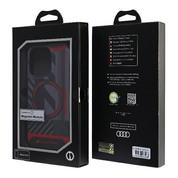 Audi IML Sport MagSafe Case iPhone 14 Pro 6.1" black/black hardcase AU-IMLMIP14P-RSQ/D2-BK