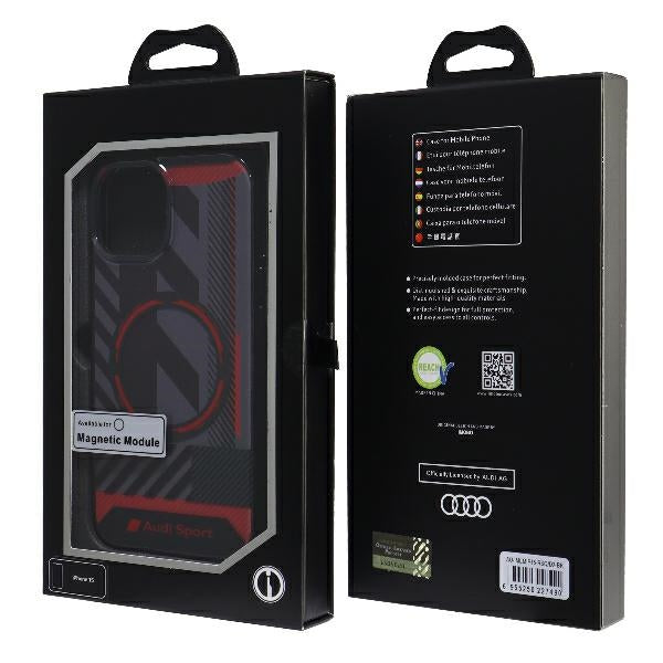 Audi IML Sport MagSafe Case iPhone 15 / 14 / 13 6.1" black/black hardcase AU-IMLMIP15-RSQ/D2-BK