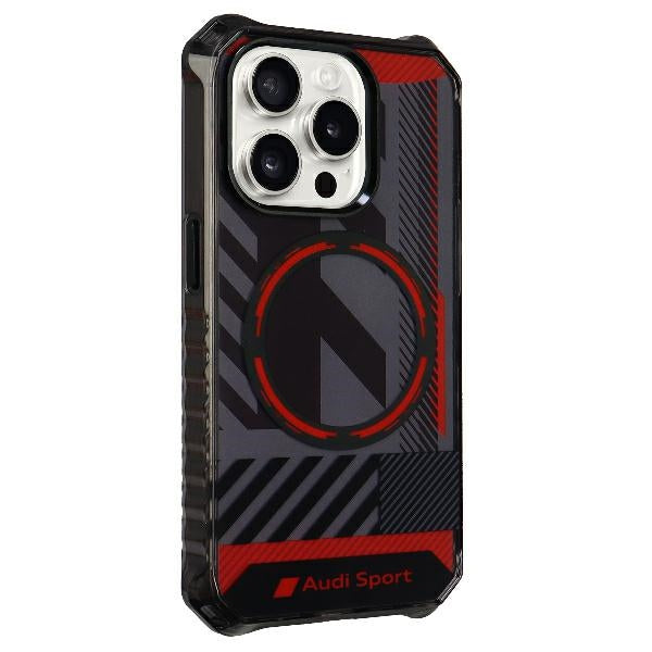 Audi IML Sport MagSafe Case iPhone 15 Pro 6.1" black/black hardcase AU-IMLMIP15P-RSQ/D2-BK