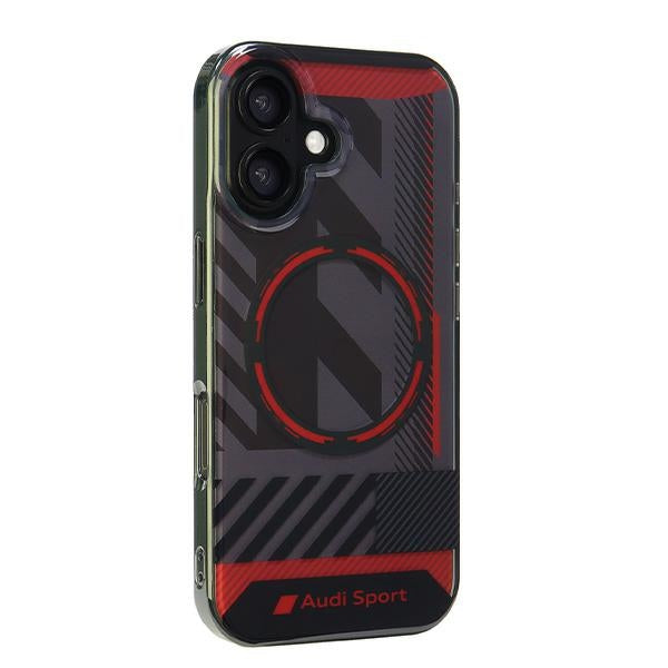 Audi IML Sport MagSafe iPhone 16 6.1" black/black hardcase AUS-IMLMIP16-RSQ/D2-BK