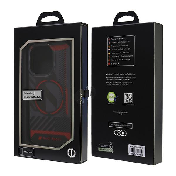 Audi IML Sport MagSafe iPhone 16 Pro 6.3" black/black hardcase AUS-IMLMIP16P-RSQ/D2-BK