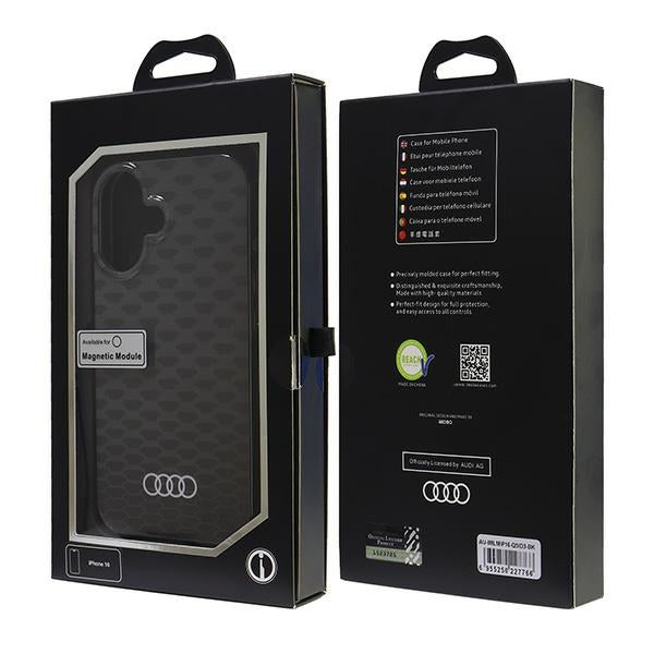 Audi IML Stitching Pattern MagSafe iPhone 16 6.1" black/black hardcase AU-IMLMIP16-Q5/D3-BK