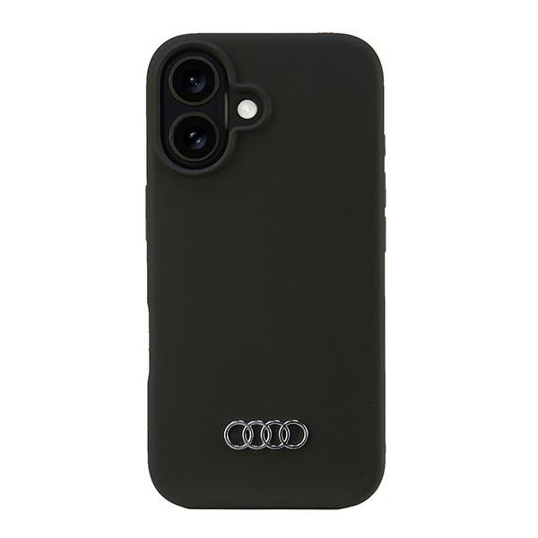 Audi Silicone Case iPhone 16 6.1" black/black hardcase AU-LSRIP16-Q3/D1-BK