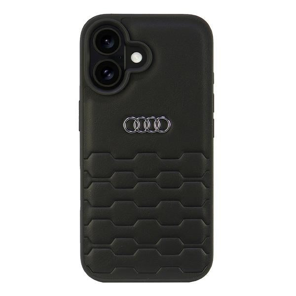 Audi Synthetic Leather iPhone 16 6.1" black/black hardcase AU-TPUPCIP16-GT/D2-BK