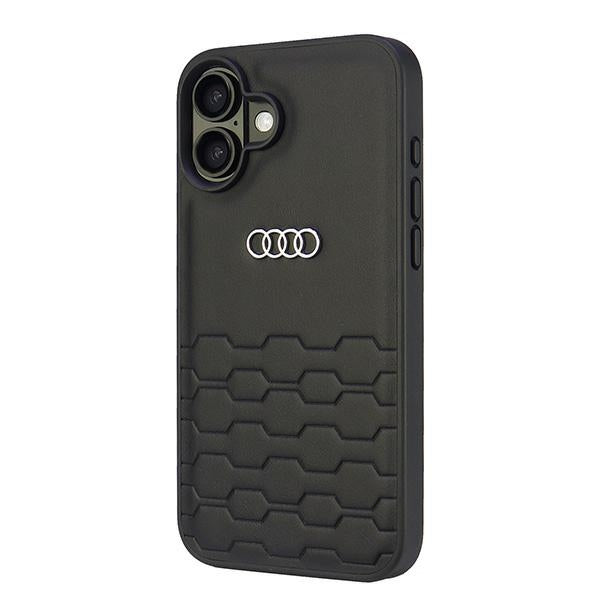 Audi Synthetic Leather iPhone 16 Plus 6.7" black/black hardcase AU-TPUPCIP16M-GT/D2-BK