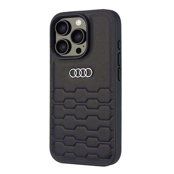 Audi Synthetic Leather iPhone 16 Pro 6.3" black/black hardcase AU-TPUPCIP16P-GT/D2-BK