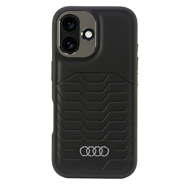 Audi Synthetic Leather MagSafe iPhone 16 6.1" black/black hardcase AU-TPUPCMIP16-GT/D3-BK