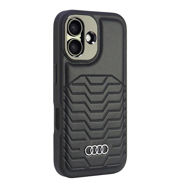 Audi Synthetic Leather MagSafe iPhone 16 Plus 6.7" black/black hardcase AU-TPUPCMIP16M-GT/D3-BK