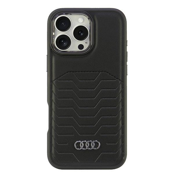 Audi Synthetic Leather MagSafe iPhone 16 Pro Max 6.9" black/black hardcase AU-TPUPCMIP16PM-GT/D3-BK