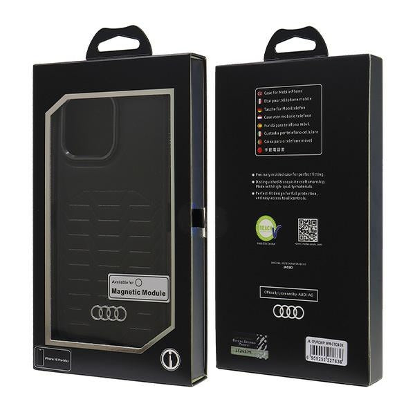Audi Synthetic Leather MagSafe iPhone 16 Pro Max 6.9" black/black hardcase AU-TPUPCMIP16PM-GT/D3-BK
