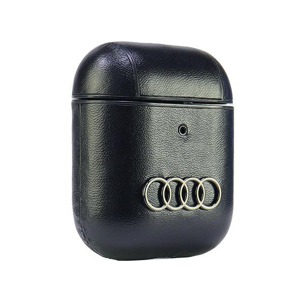 Audi Leather Big Logo Case for AirPods 1 / 2 - Black
