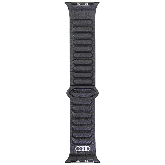 Audi Logo Genuine Leather Magnetic Ring Strap for Apple Watch 40 / 41 / 42 mm - Black