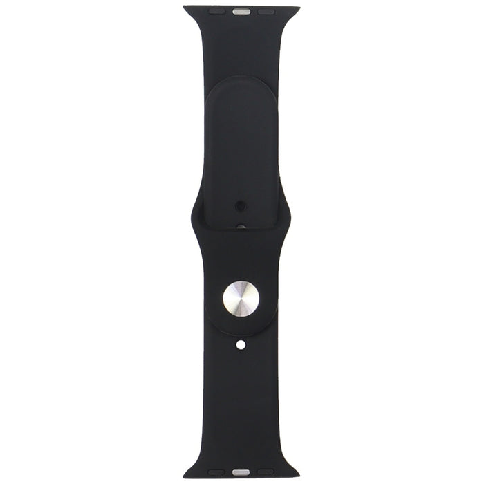 Audi Sport Red Logo Silicone Watch Strap for Apple Watch 44 / 45 / 46 / 49 mm - black