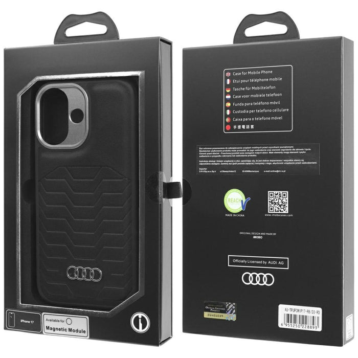 Audi GT Synthetic Leather MagSafe case for iPhone 17 - black