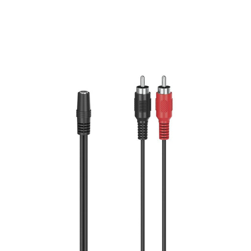Audio adapter HAMA 3.5 mm jack female - 2 x RCA male 0.12 m Black - Аудио кабели<<<Кабели<<<ValiAPI&&&Компютър Кабели и