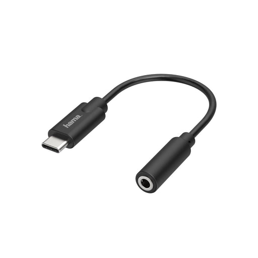 Audio adapter HAMA USB-C male - 3.5 mm audio jack female Stereo Black - Кабели за мобилни