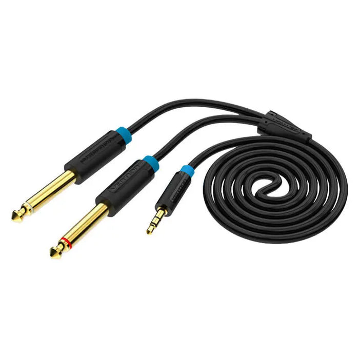 Audio Cable 3.5mm TRS to 2x 6.35mm Vention BACBG 1.5m (black) - Audio cables<<<Audio<<<InnproXML
