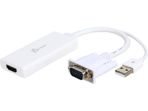 Audio video adapter j5create JDA214 VGA/USB male - HDMI female White - PC кабели<<<Кабели<<<ValiAPI