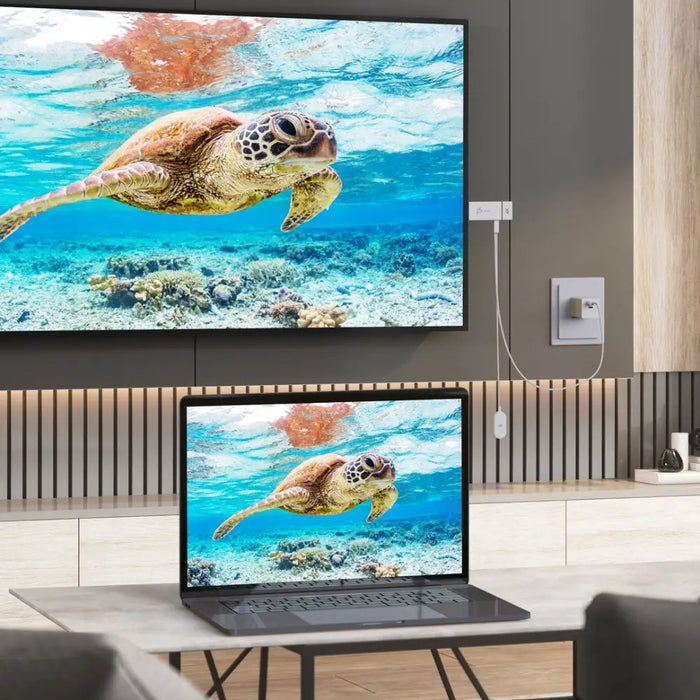 Audio/video wireless transmitter and receiver j5create JVAW76 Screencast 4K Wireless Display Adapter white