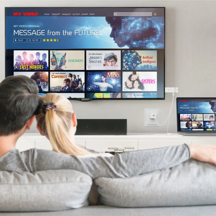 Audio/video wireless transmitter and receiver j5create JVAW76 Screencast 4K Wireless Display Adapter white