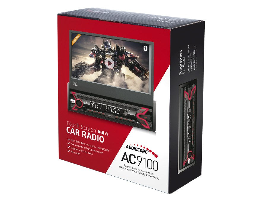 Audiocore AC9100 radio Car Digital Black, Red