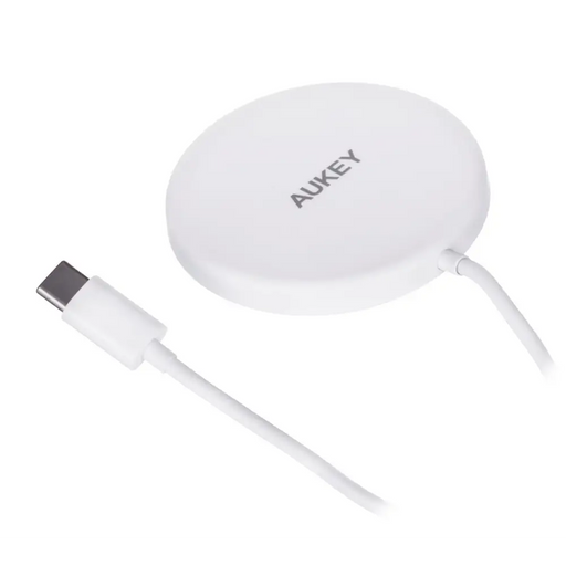 AUEKY Aircore Magnetic LC-A1 Wireless magnetic charger QI USB-C 15W White - ChargersLAD-SIC<<<Power supplies