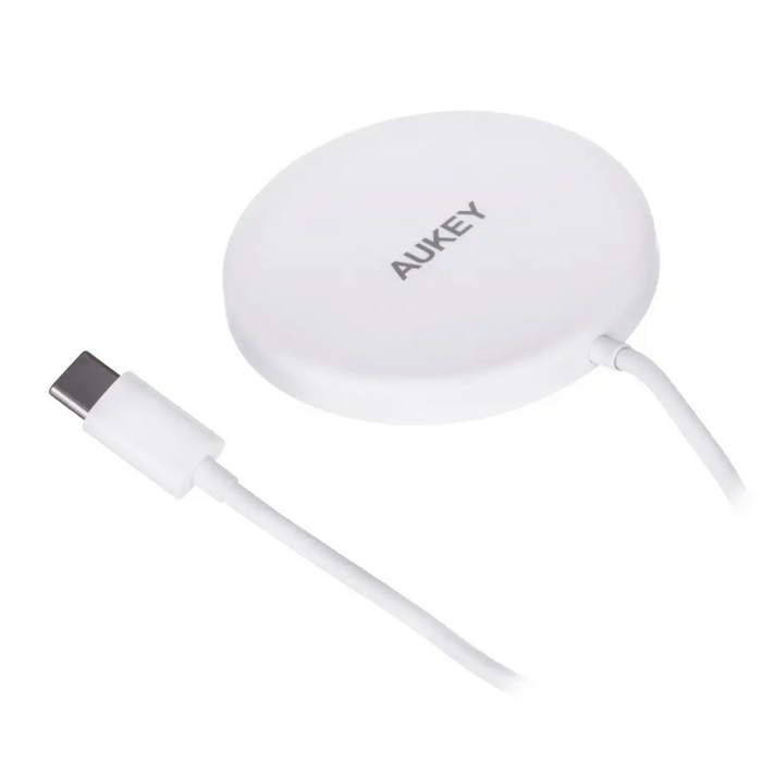 AUEKY Aircore Magnetic LC-A1 Wireless magnetic charger QI USB-C 15W White - ChargersLAD-SIC<<<Power supplies