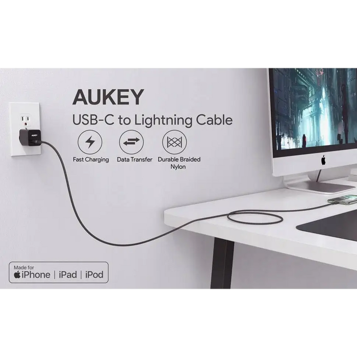 AUKEY CB-CL03 2 m Black - USB cablesAKG-KAB<<<GSM accessoriesAKG<<<ActionPL