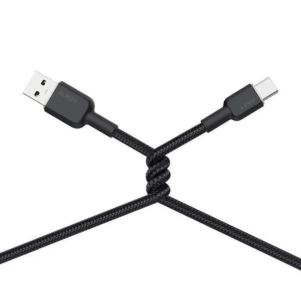 AUKEY CB-NAC2 USB-C Type-C Power Delivery PD 60W 3A 1.8m Nylon Black - USB cablesAKG-KAB<<<GSM accessoriesAKG<<<ActionPL