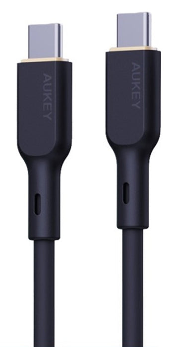 AUKEY CB-SCC101 USB-C Type-C Power Delivery PD 100W 5A 1m Silikon Black