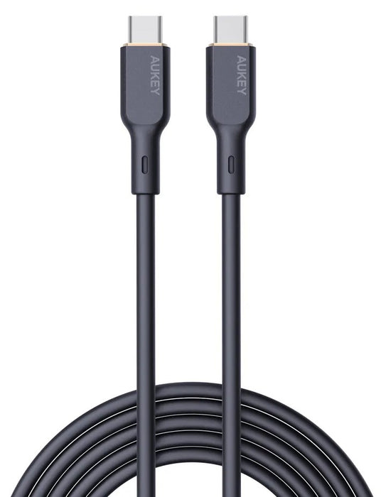 AUKEY CB-SCC101 USB-C Type-C Power Delivery PD 100W 5A 1m Silikon Black