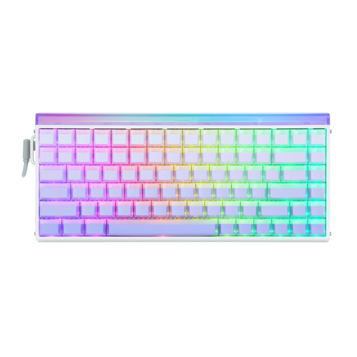 HERO84 HE White+Purple+Gradient+LIGHT JadeKing RGB AULA gasket keyboard
