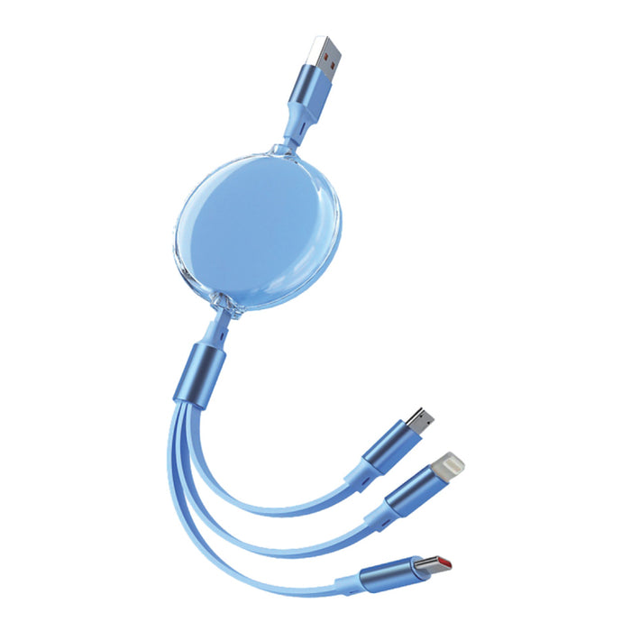 CABLE USB 3V1 FLAT 100W AUTO PRACTIC