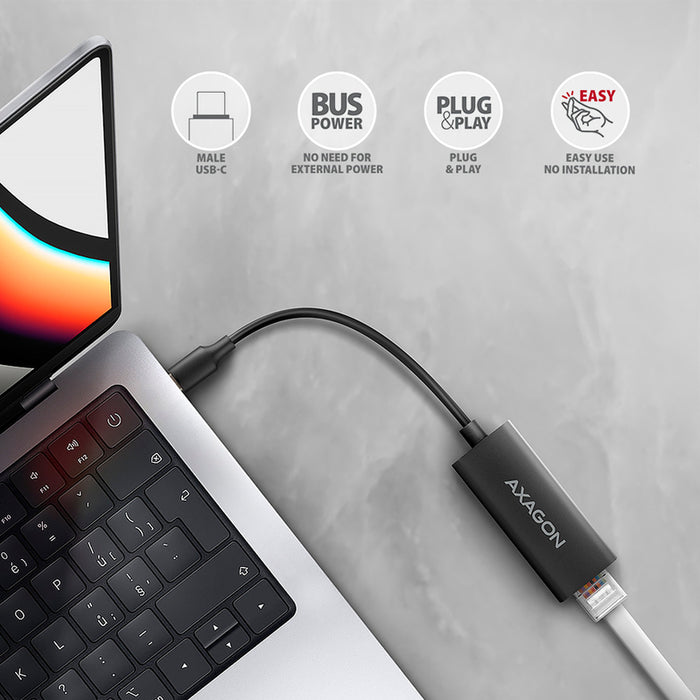 ADAPTER AXAGON USB-C - LAN 1G ADE-ARC