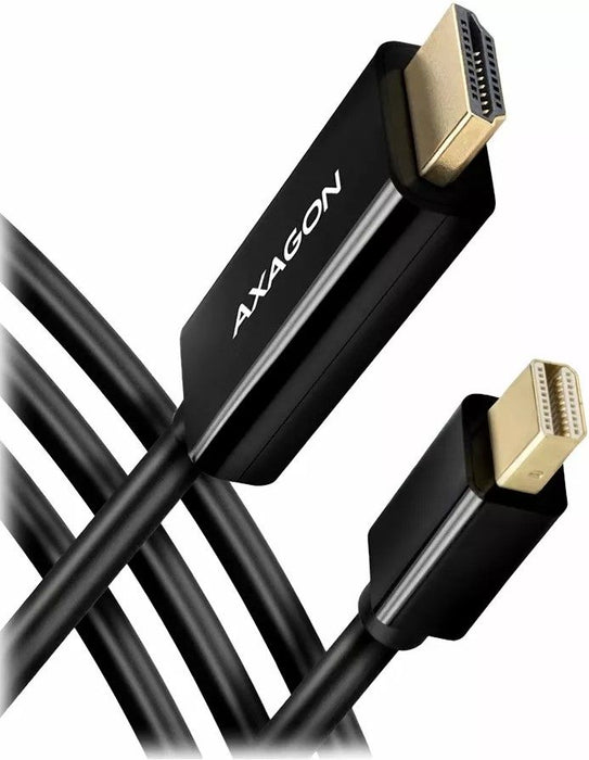 Cable from source with mini DP AXAGON to receiver with HDMI MINI DP > HDMI RVDM-HI14C2 works only in this direction