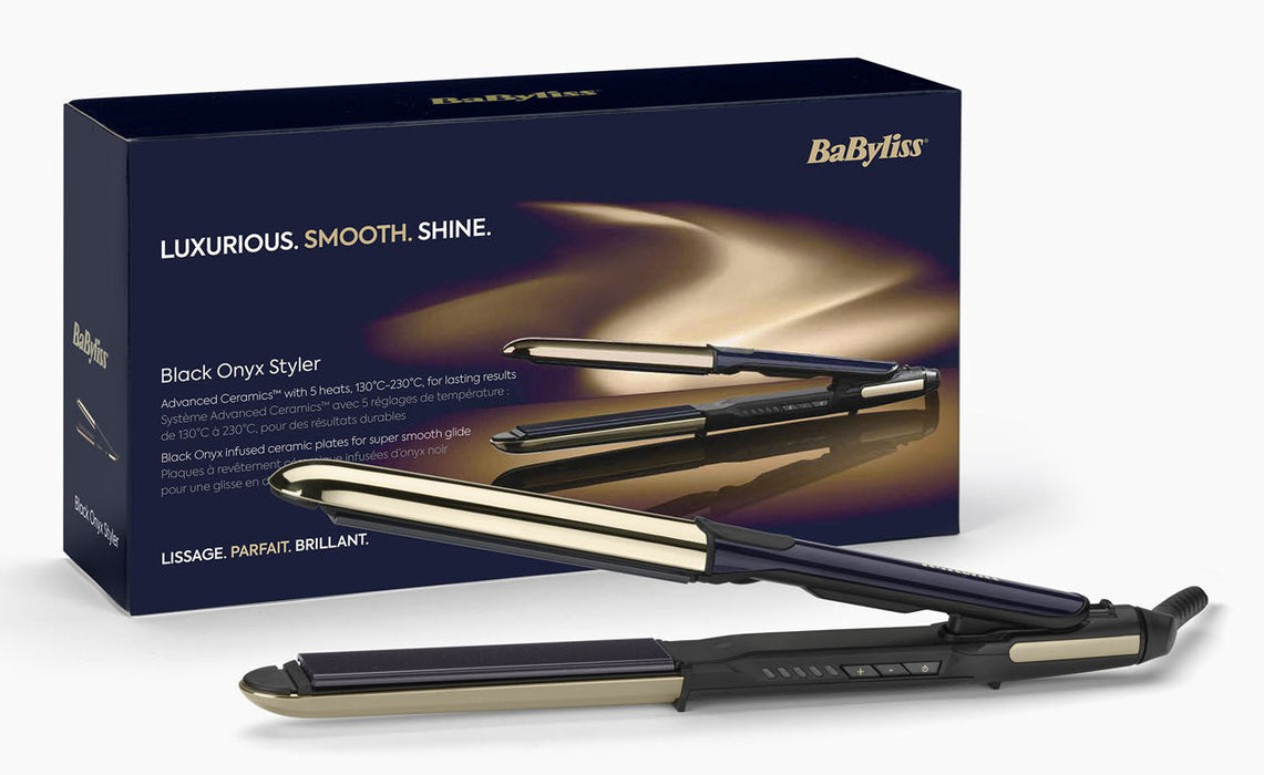 BaByliss ST484E hair styling tool Straightening iron Warm Black, Gold 3.3 m