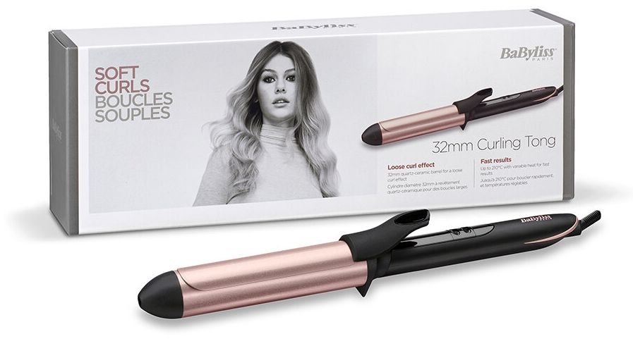 BaByliss C452E    32mm Curling Tong Curling iron Warm Black, Rose 98.4" (2.5 m)